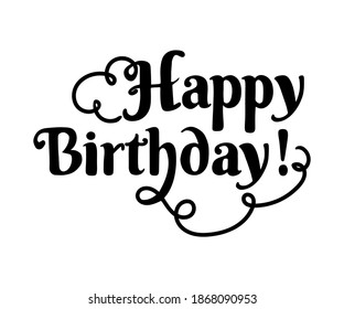 Happy Birthday Lettering Vector Creating Prints Stock Vector (Royalty ...