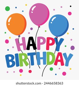 Happy Birthday lettering vector design