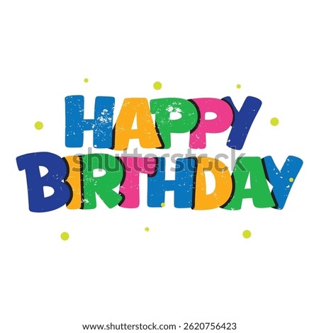 Happy Birthday Lettering Vector Design.