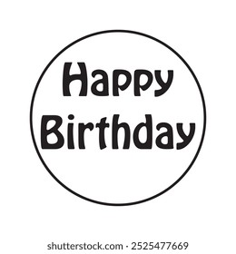 Happy Birthday Lettering vector file