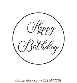 Feliz aniversário Lettering arquivo vetorial