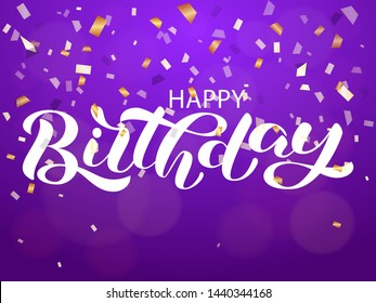 Happy birthday lettering. Vector illustration for banner or poster