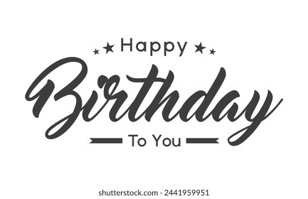 Happy Birthday Lettering Vector, perfect for office, company, school, social media, advertising, sales, birthday party, printing and more