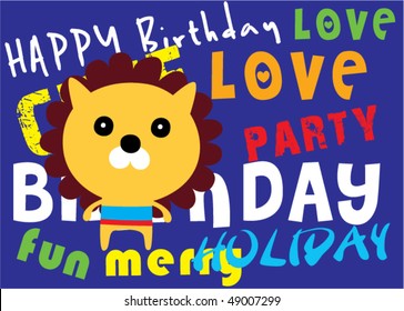 happy birthday lion baby