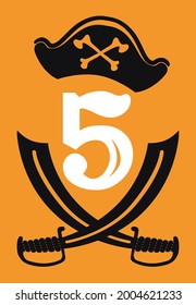 Happy birthday little pirate t-shirt design