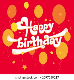 Happy birthday logo.