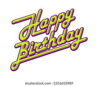 Happy Birthday  logo vector illustration
