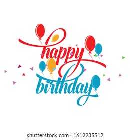 Similar Images, Stock Photos & Vectors of happy birthday lettering ...
