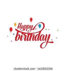 Happy Birthday Logo Vector Template Design Illustration, Birthday Logo design