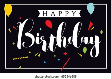 Happy Birthday Logo Vector Template