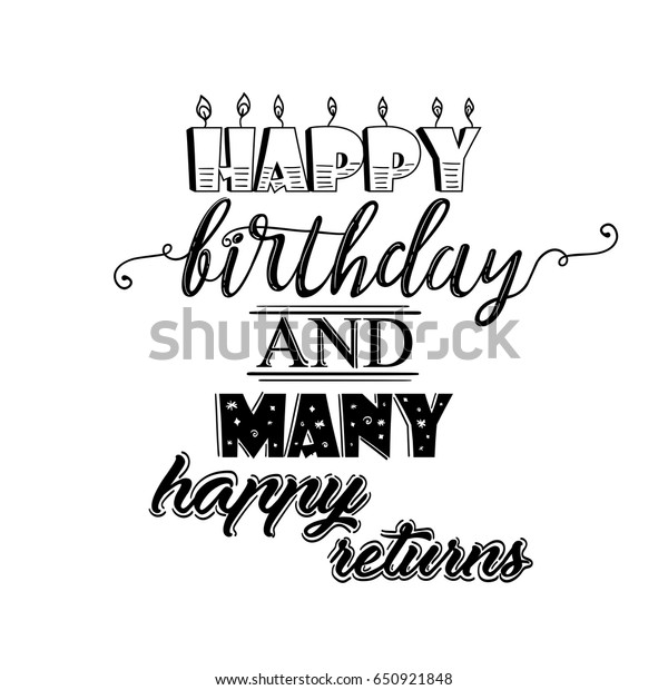 Happy Birthday Many More Happy Returns Royalty Free Stock Image