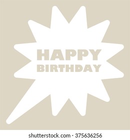 HAPPY BIRTHDAY Message bubble