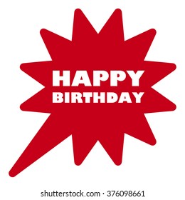 HAPPY BIRTHDAY Message bubble
