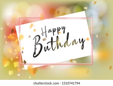 Happy birthday message card invitation