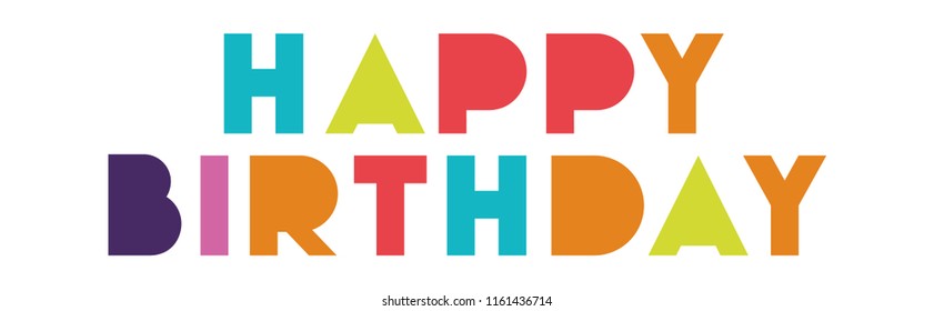 happy birthday message with hand made font