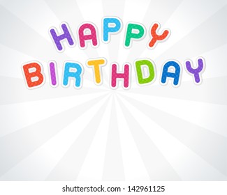 Happy birthday message vector background