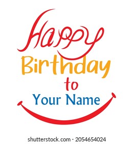 Feliz cumpleaños, Monemonic. Archivo Eps de vectores editable