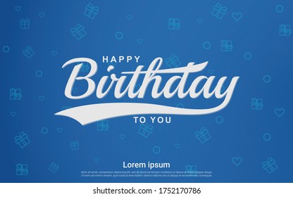 Happy birthday modern background. vector eps10 