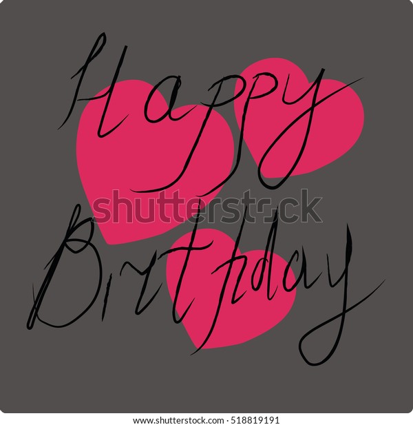 Happy Birthday Modern Creative Greeting Card Stock Vector Royalty