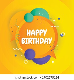 happy birthday modern design template.