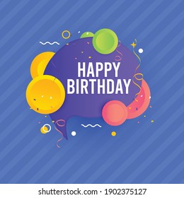 Happy Birthday Modern Design Template Stock Vector (Royalty Free ...