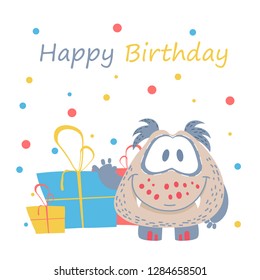 happy birthday with monster