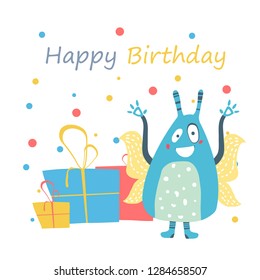 happy birthday with monster