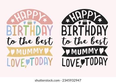 Happy Birthday Mumy Baby Onesie EPS Design