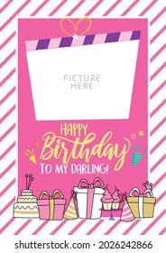 happy birthday my darling card