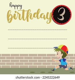 
happy birthday with name writing area