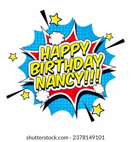 happy birthday nancy vector illustration