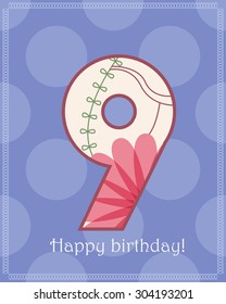 Happy birthday nine card