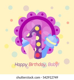 Happy birthday number 1 vector set anniversary 1st year numbered icon birthday party invitation card numeral alphabet numbering template figure illustration. 