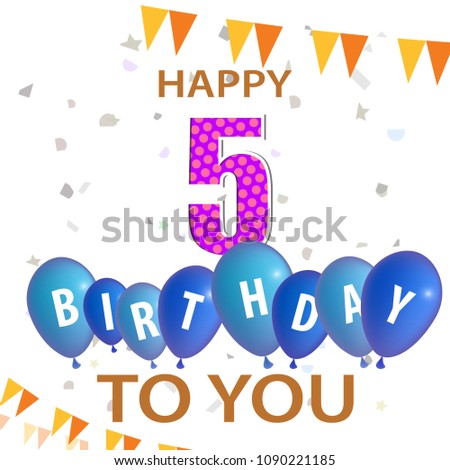 happy birthday number 5