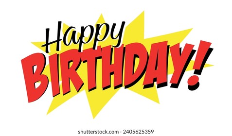Feliz cumpleaños con fondo explotado