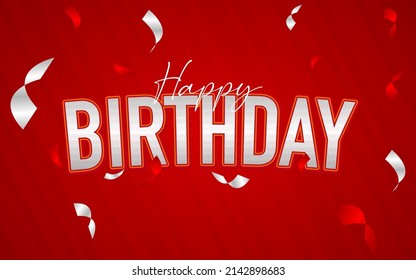 happy birthday on red background suitable for couple