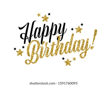Happy birthday on white background