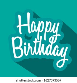 Happy Birthday On White Background Typography Stock Vector (Royalty ...