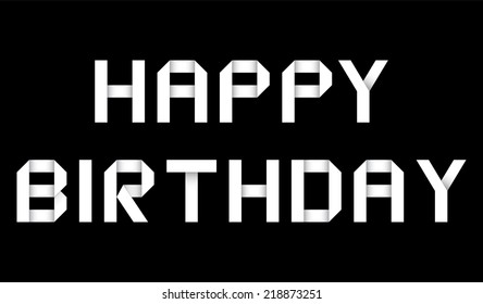 happy birthday origami greeting