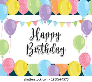 Happy Birthday party balloon decoration