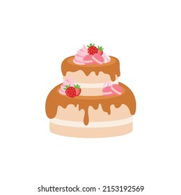 Happy birthday, party birthday, cake box,fruit Cake,Chocolate Cake,Celebration Party birthday candles set isolated flat vector graphic design illustration And icon elements