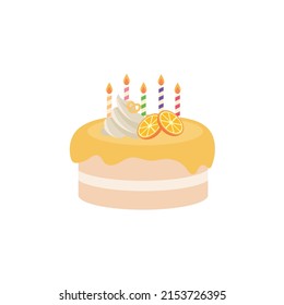 Happy birthday, party birthday, cake box,fruit Cake,Chocolate Cake,Celebration Party birthday candles set isolated flat vector graphic design illustration And icon elements