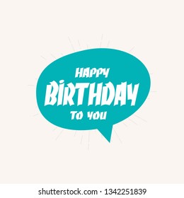 Happy Birthday For Happy Party and Celebrations Vector Template