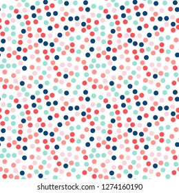 Happy Birthday, Party decor. Vector carnaval seamless colorful pattern. Kids festive background with confetti. Vector colorful kid carnaval Happy birthday party decor in vivid colors