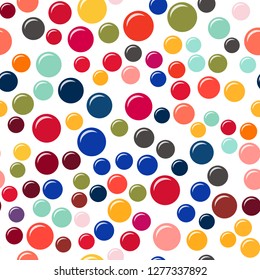 Happy Birthday, Party decor. Vector carnaval seamless colorful pattern. Kids festive background with confetti. Vector colorful kid carnaval Happy birthday party decor in vivid colors
