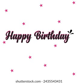 Happy birthday party decoration. Cake topper for cut svg