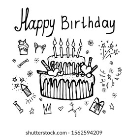 Birthday Party Drawing Images Stock Photos Vectors Shutterstock