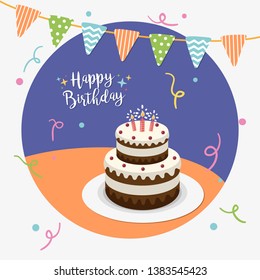 Happy birthday party greeting card