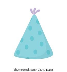 Happy Birthday Party Hat Celebration Isolated Icon Vector Illustration