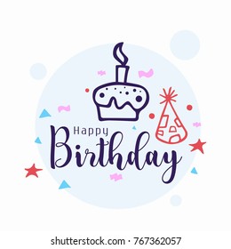 Happy birthday party illustration